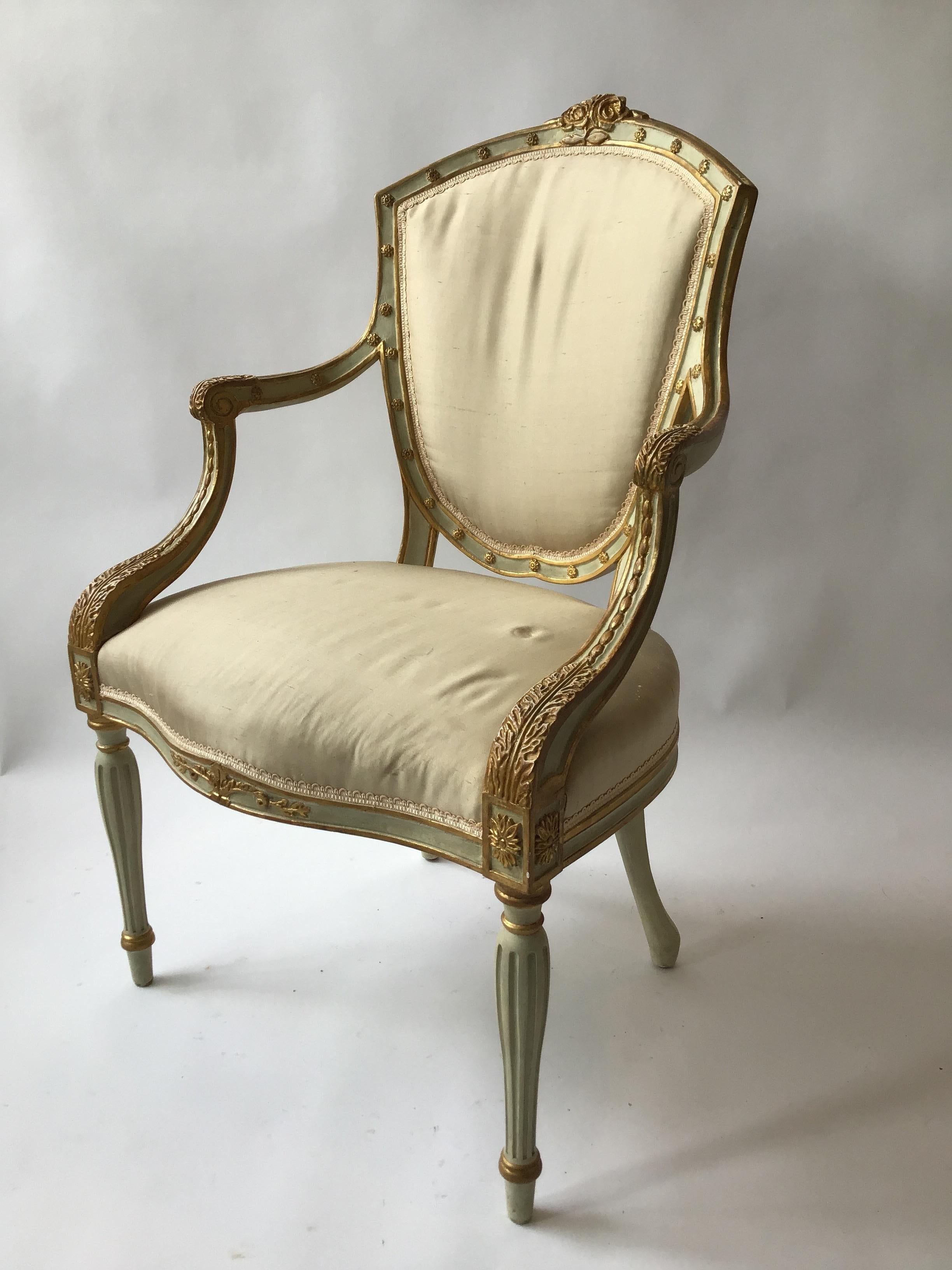 10 French Style Dining Chairs In Good Condition In Tarrytown, NY