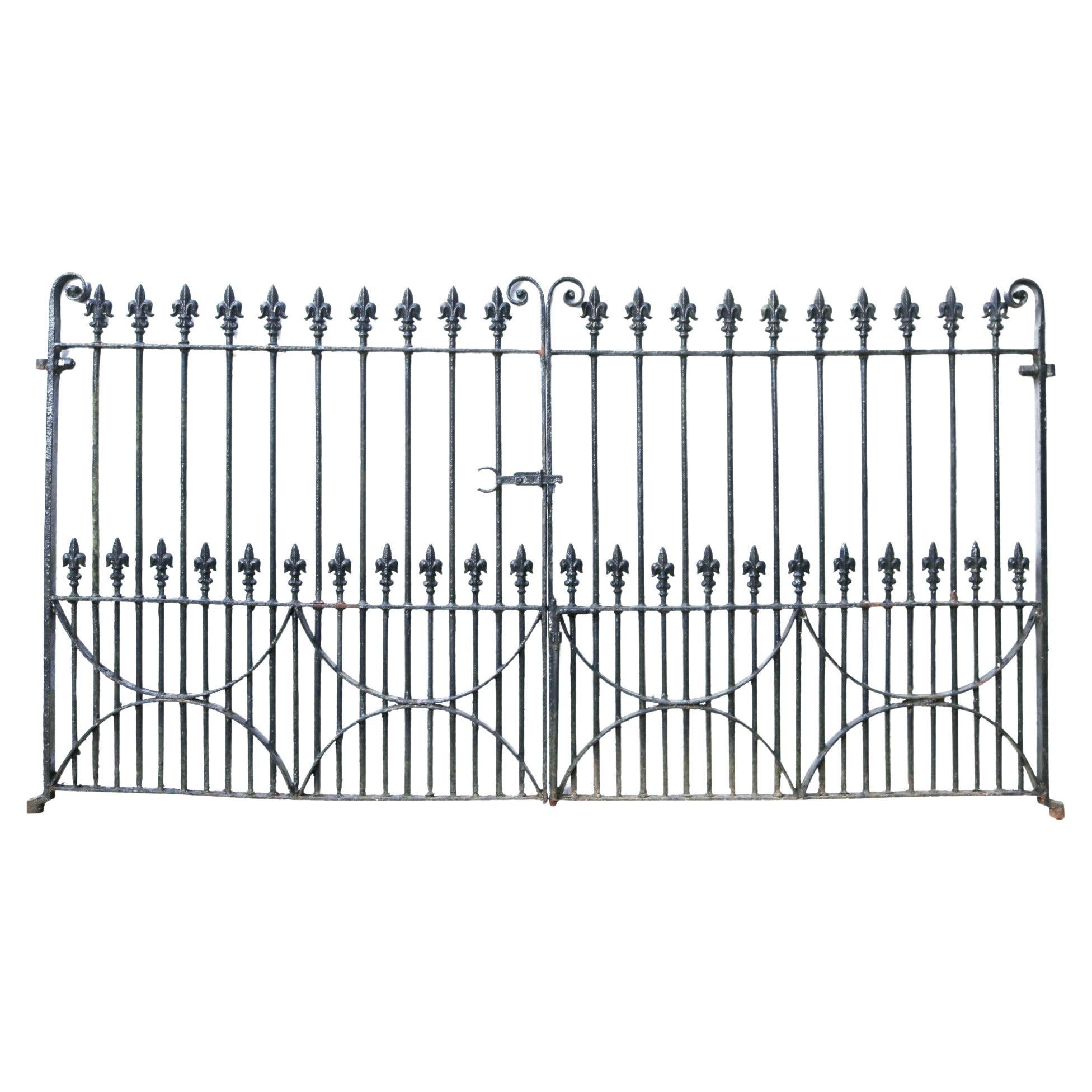 Antique Wrought Iron Driveway Gates For Sale