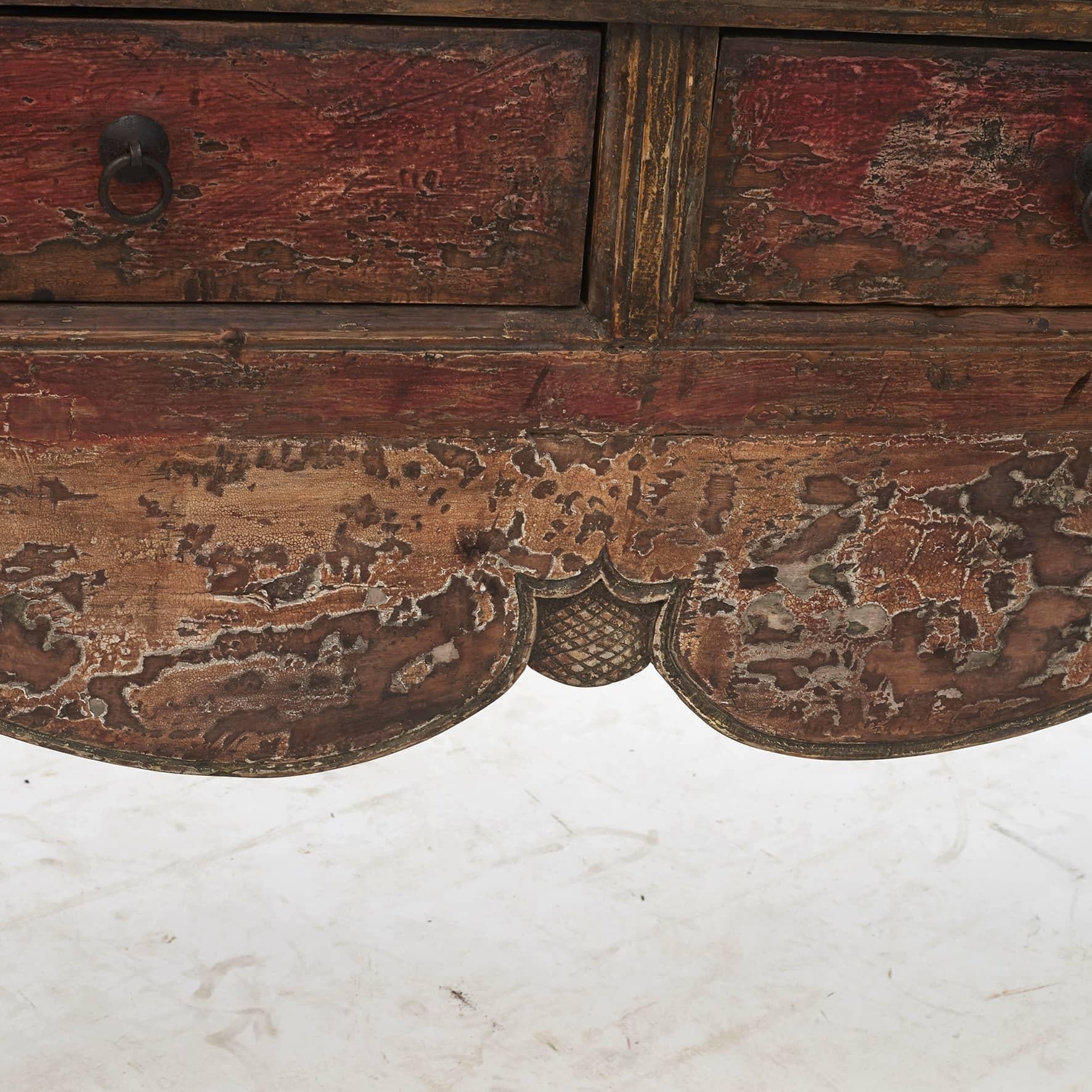 18th Century and Earlier Long Chinese Console Table 1500-1600 Century, Shanxi Province