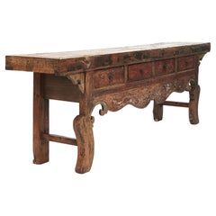 Long Chinese Console Table 1500-1600 Century, Shanxi Province