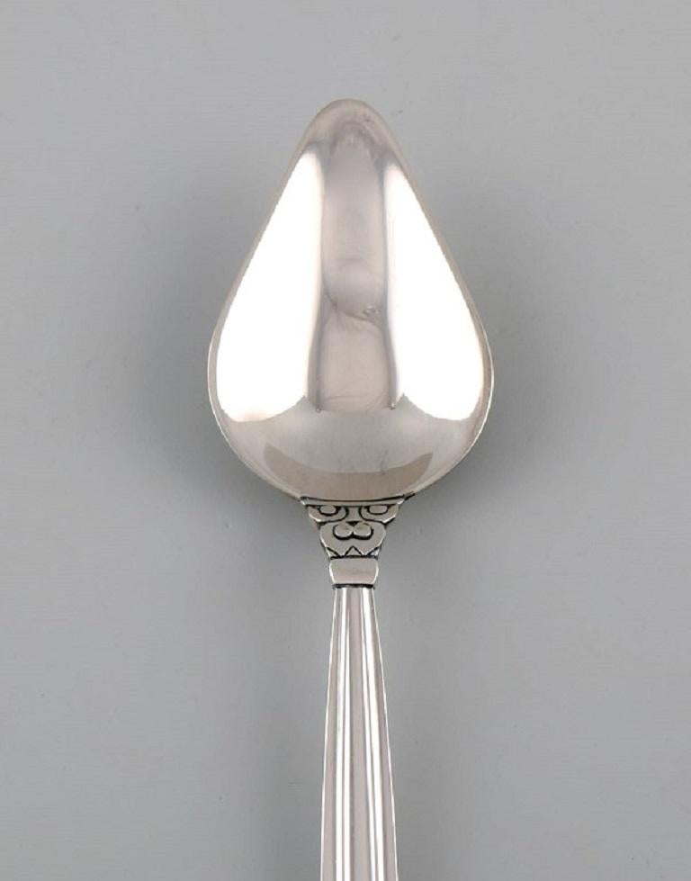 Art Deco 10 Georg Jensen Acorn Grapefruit Spoons in Sterling Silver For Sale