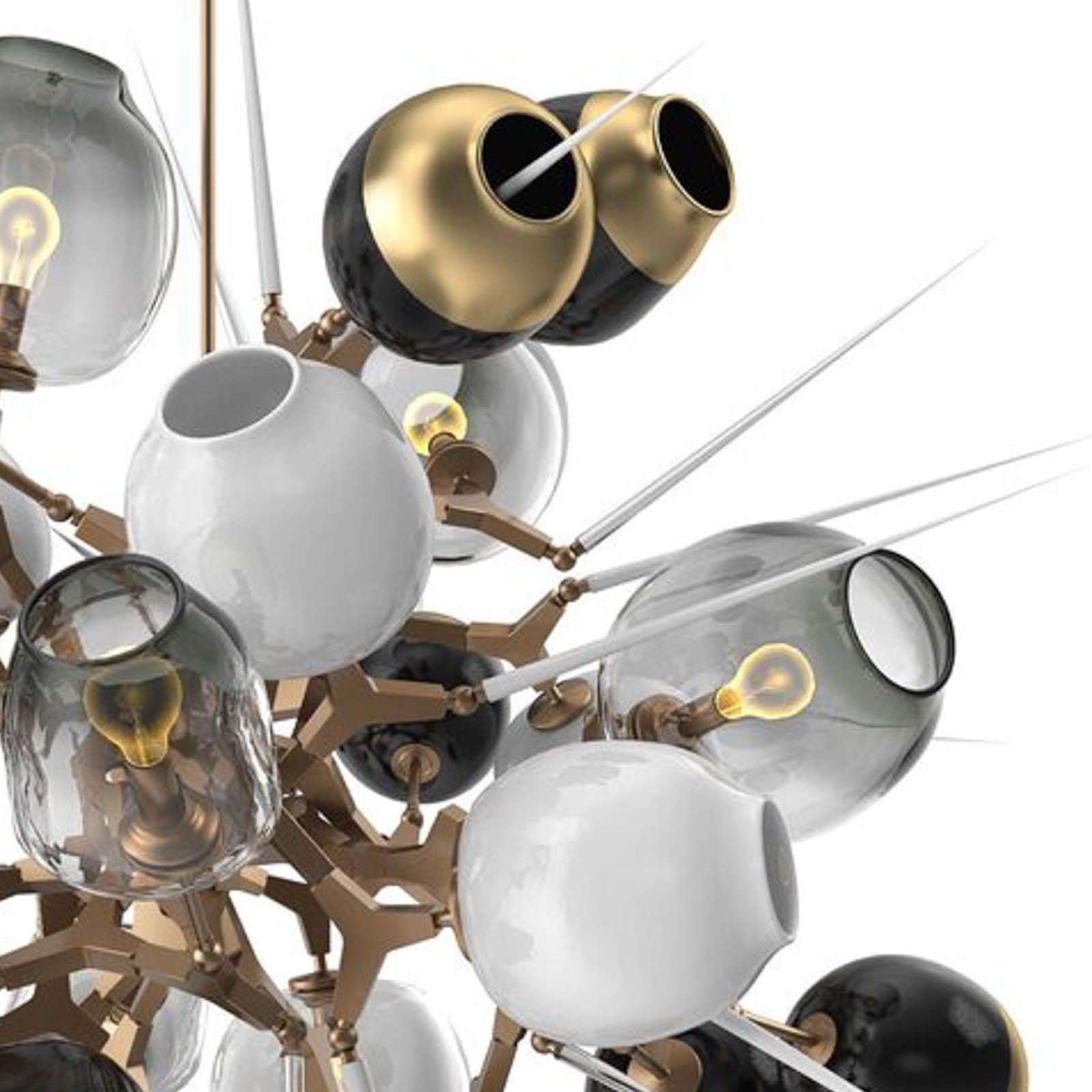 Organic Modern 10 Globe Burst Chandelier BU.10.01 by Lindsey Adelman Studios, 2014