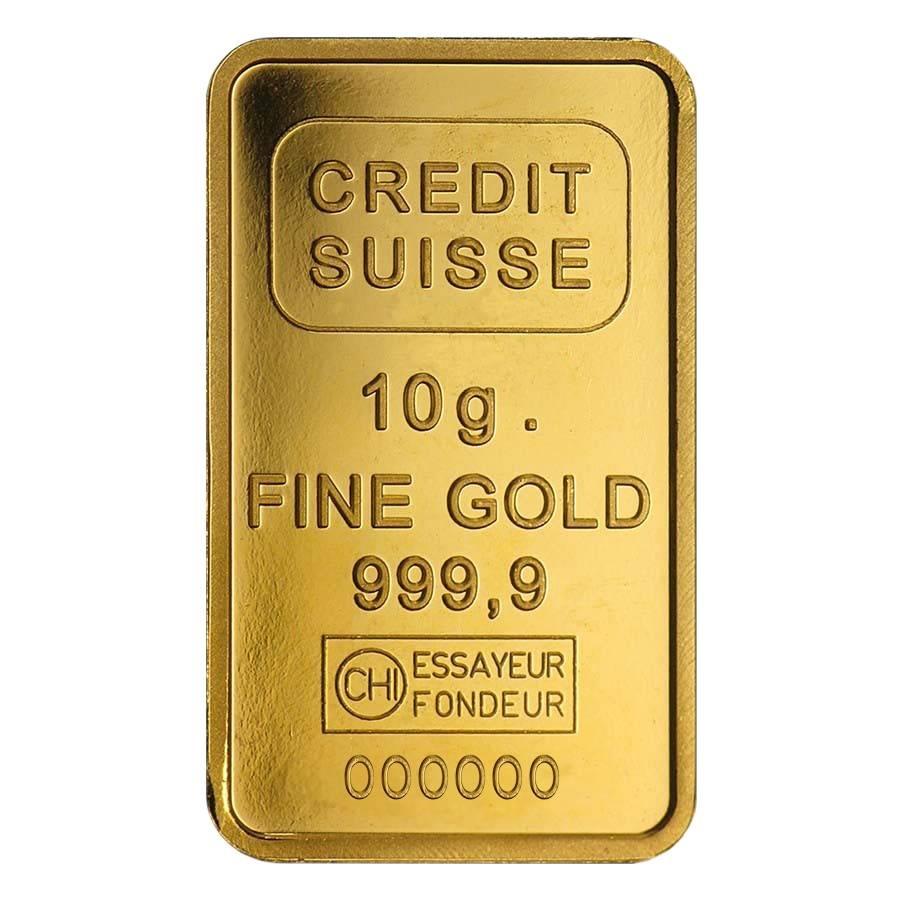 Barretta d'oro Pamp Suisse da 10 grammi con castone a corda in vendita 3