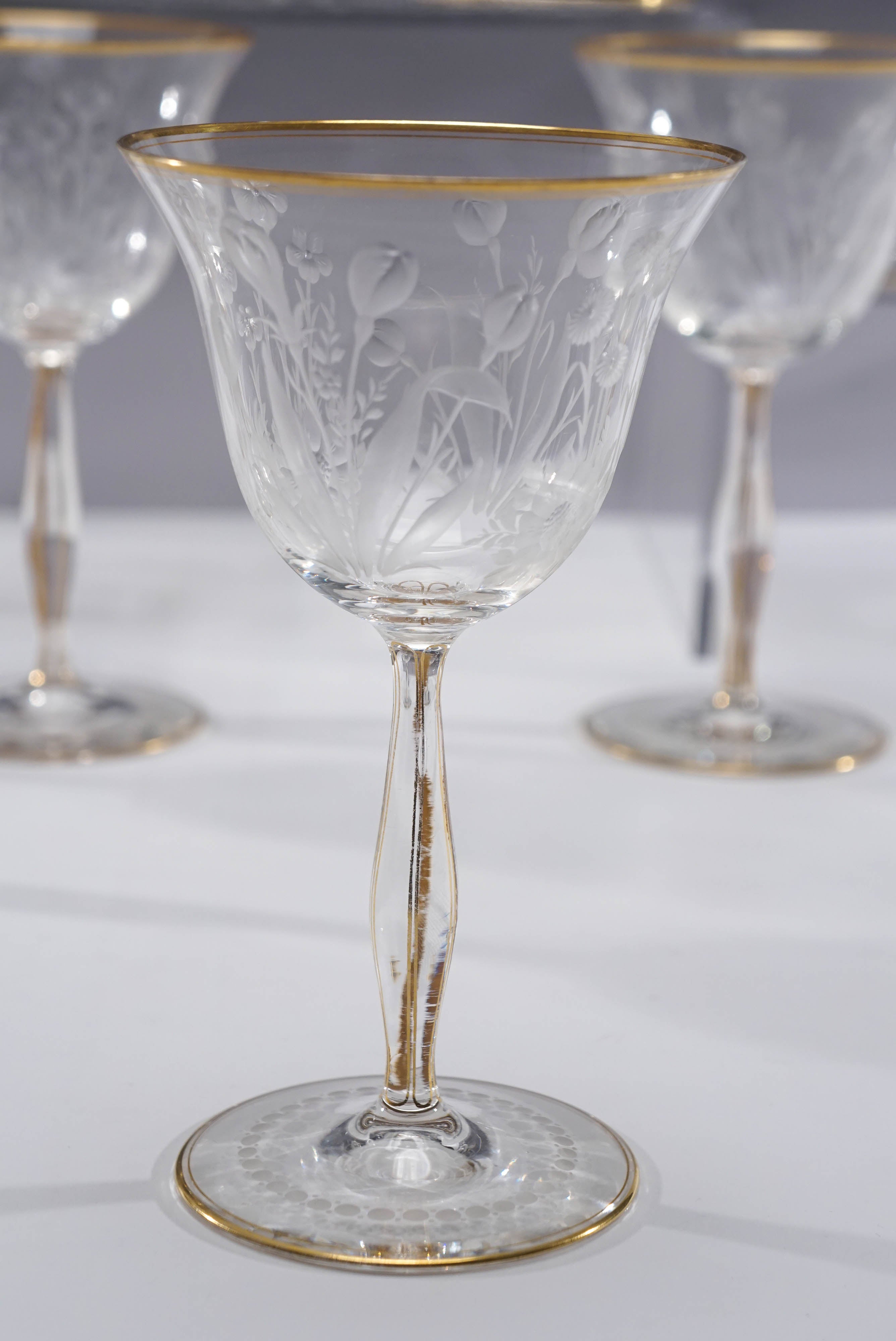 champagne glass circa 1900.