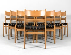(10) Hans Wegner Danish Birch Dining Chairs C. 1970s