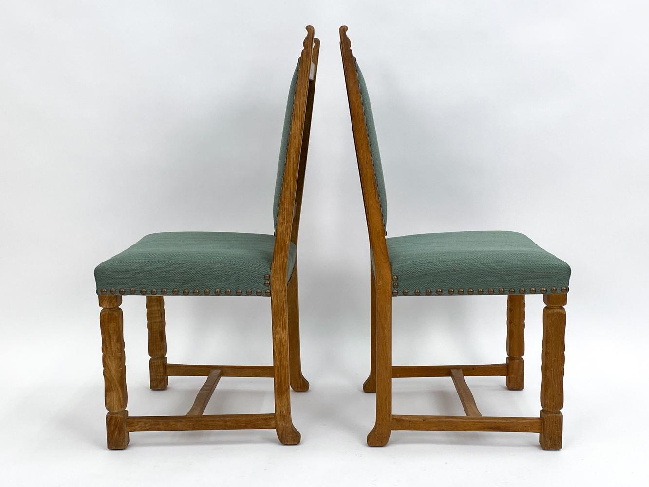 (10) Henning Kjaernulf Danish Mid-Century Oak Dining Chairs 11