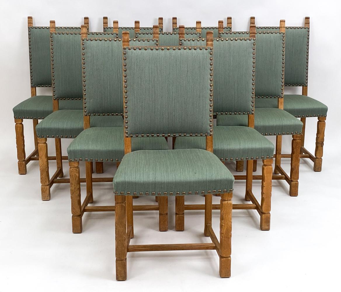 Scandinavian Modern (10) Henning Kjaernulf Danish Mid-Century Oak Dining Chairs
