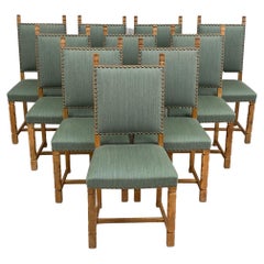 (10) Henning Kjaernulf Danish Mid-Century Oak Dining Chairs