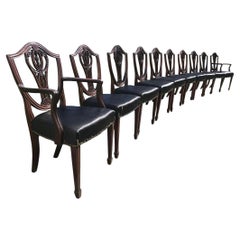 10 Hepplewhite Mahogany Dining Chairs