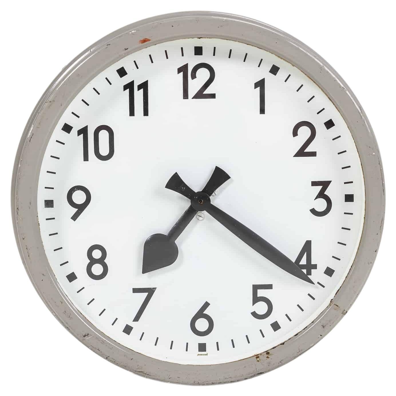 Industrial Tele Norma German Factory Wall Clock, c.1940