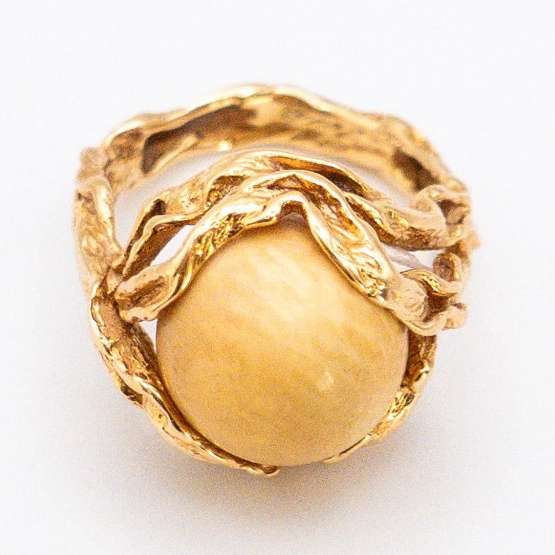 Moderne Bague de 10 perles interchangeables de Gilbert Albert
