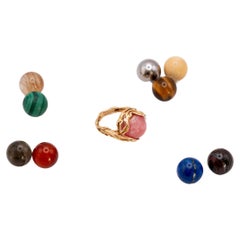 Vintage 10 Interchangeable Beads Ring by Gilbert Albert 