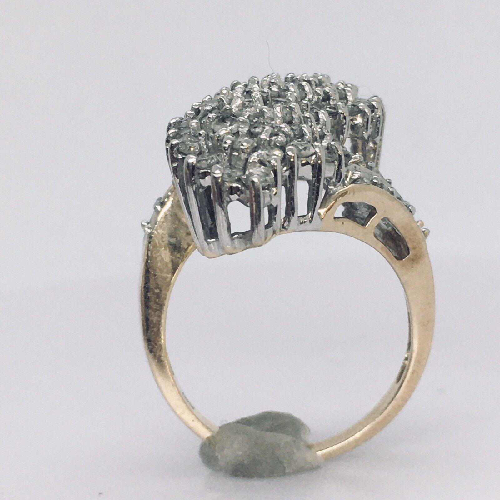 
10K Yellow & white Gold 2.35 Carat of Natural Diamond Cluster ring

Hard to estimate the total diamond weight but after several calculations I come up with 2.35


I see 90 larger round diamonds and 10 smaller round diamonds total 100 pieces