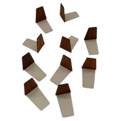 10 Kai Kristiansen Teak Bookend Set. Denmark 1960 by Feldballe Møbelfabrik