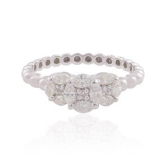 10 Karat Gold Bead Diamond Ring