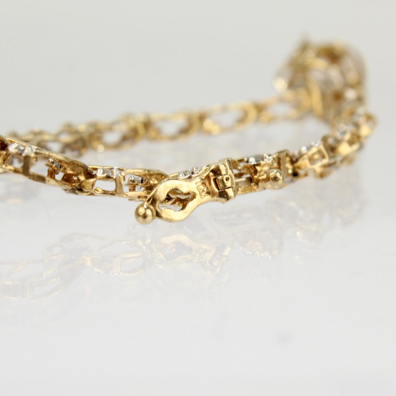 10 Karat Gold and Diamond Tennis Bracelet 4