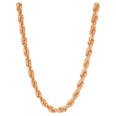 Halskette aus 10 Karat Roségold mit 8MM Seilkettenkette