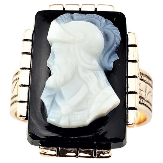 Buccellati "Opera" Collection Black Onyx Rose Gold Ring For Sale at 1stDibs