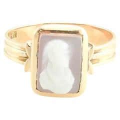 10 Karat Rose Gold Cameo Ring