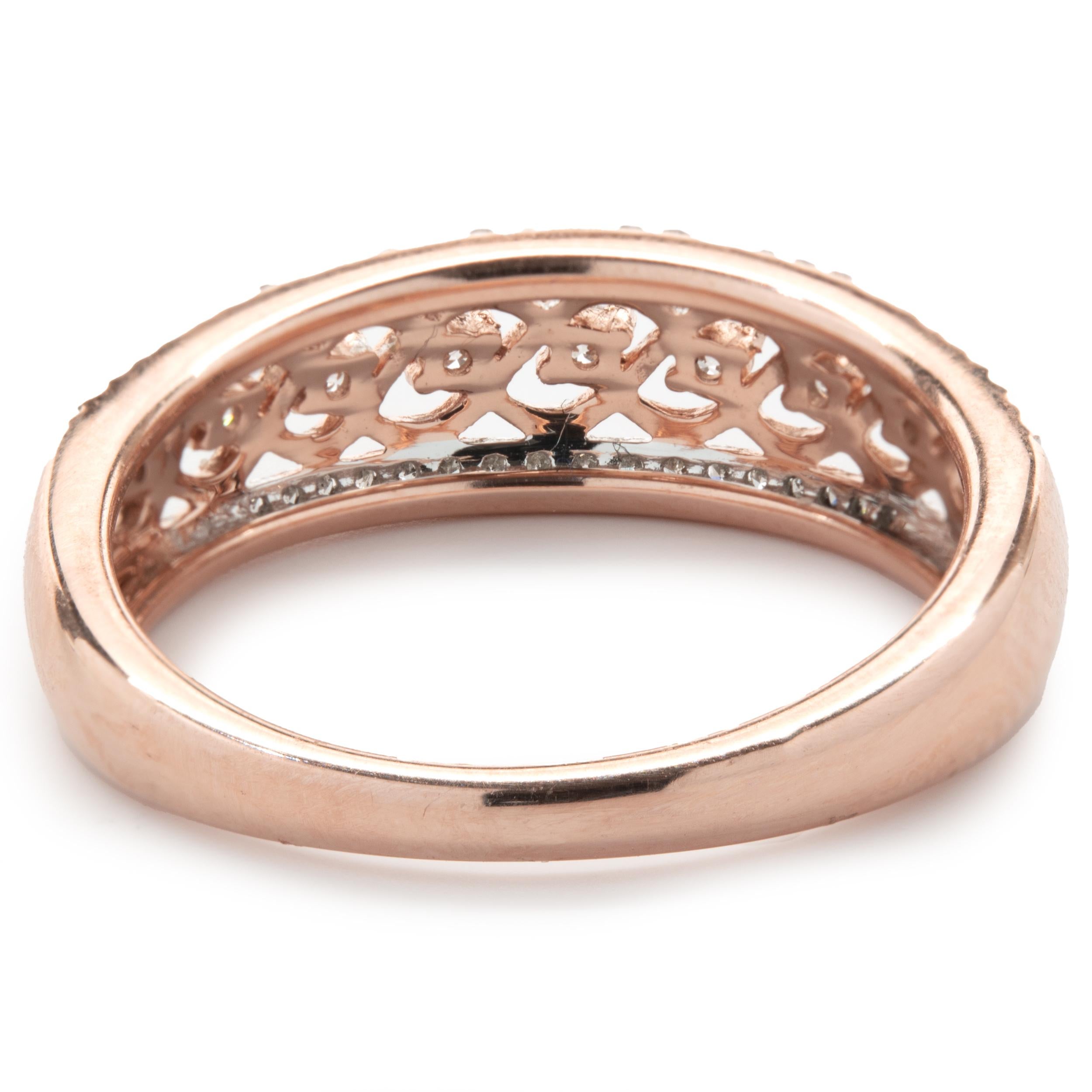 10 Karat Rose Gold Open Lace Band In Excellent Condition For Sale In Scottsdale, AZ
