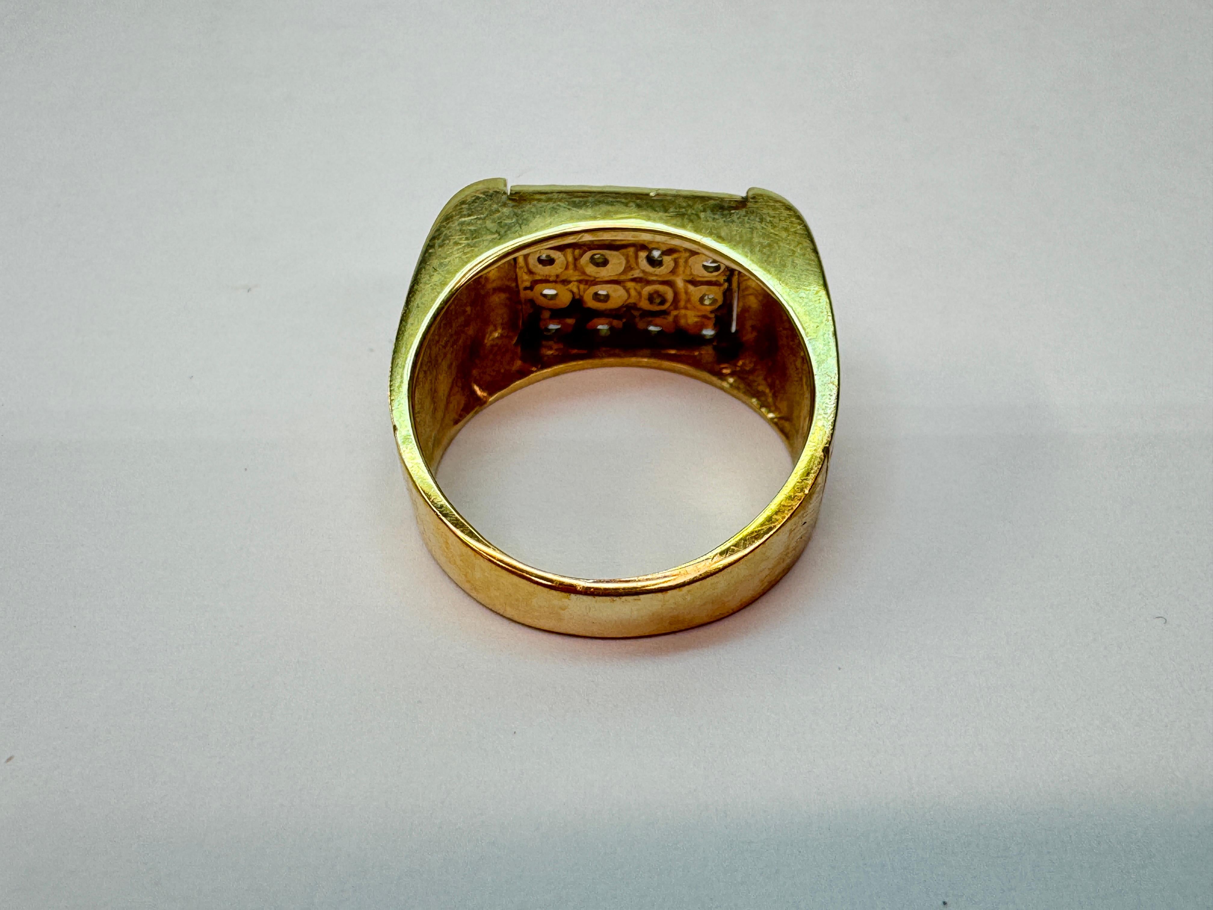 10 Karat Two-Tone Diamond Ring For Sale 1