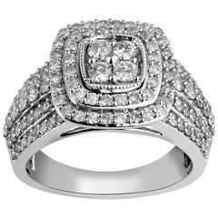 10 Karat White Gold 1 Carat Round Diamond Bridal Ring