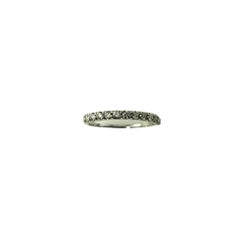 10 Karat White Gold and Diamond Band Ring Size 7.25 #15470
