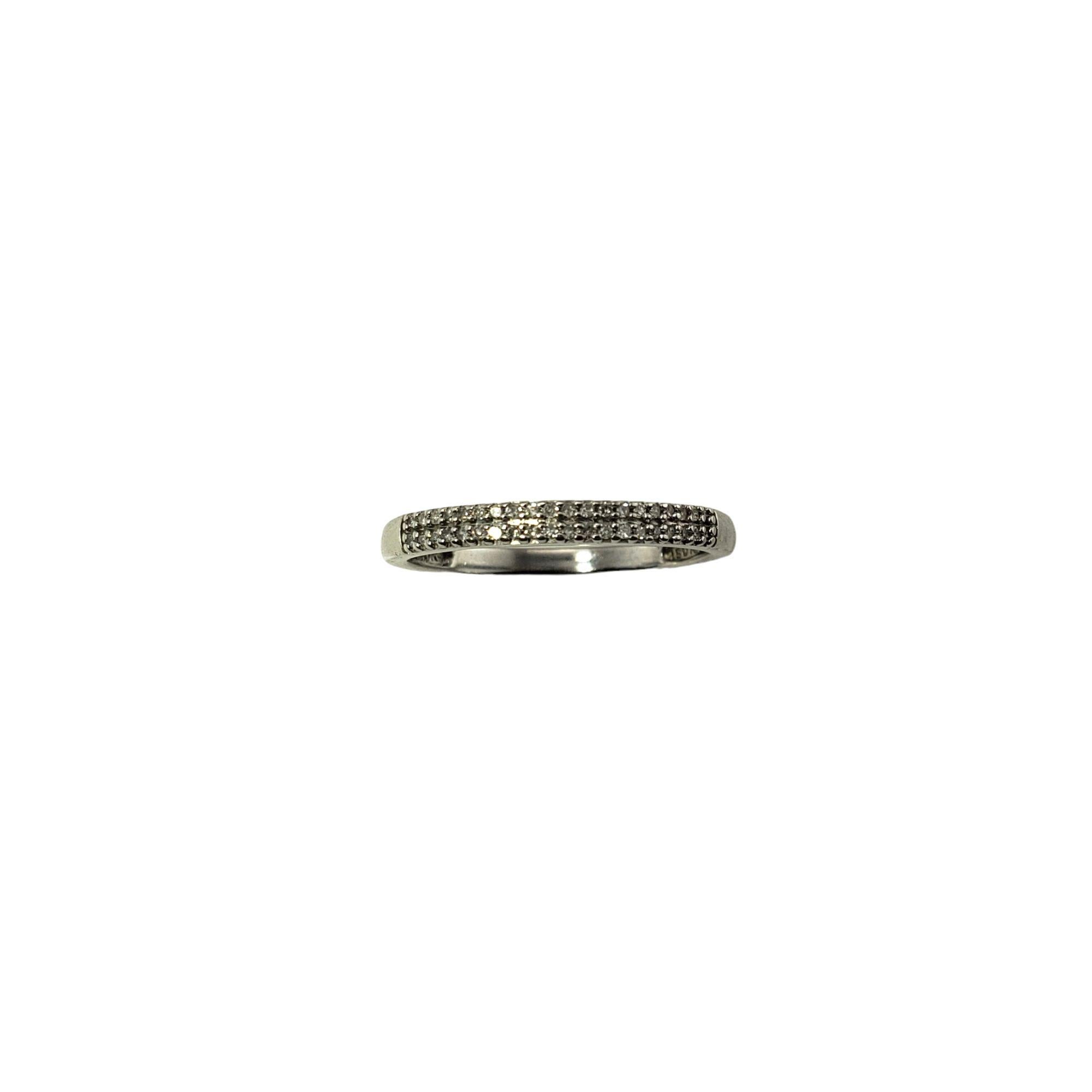 10 Karat White Gold and Diamond Band Ring For Sale 1