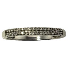 10 Karat White Gold and Diamond Band Ring