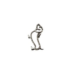 10 Karat White Gold and Diamond Dachshund Charm #12404