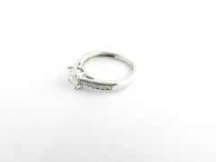 10 Karat White Gold and Diamond Engagement Ring