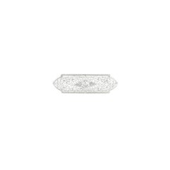 10 Karat White Gold and Diamond Filigree Brooch / Pin