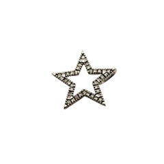 10 Karat White Gold and Diamond Star Pendant #12557