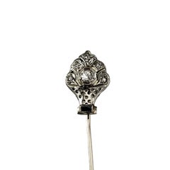 10 Karat White Gold and Diamond Stick Pin #21606
