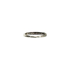 10 Karat White Gold and Diamond Wedding Band Ring