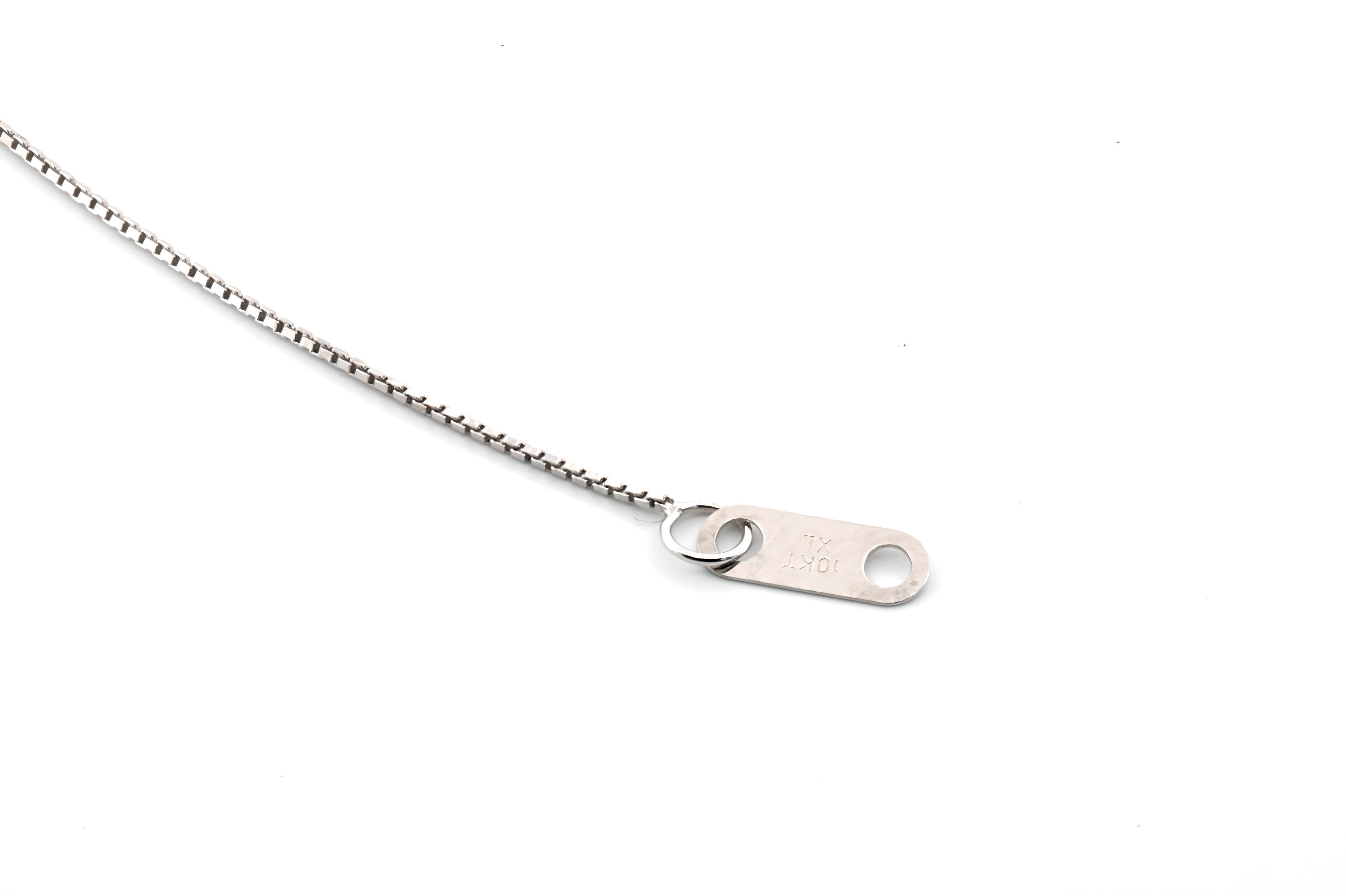 Women's 10 Karat White Gold Box Chain, 18