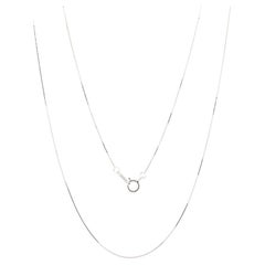 Boxkette aus 10 Karat Weißgold, 18" Länge, 0,55 mm Breite