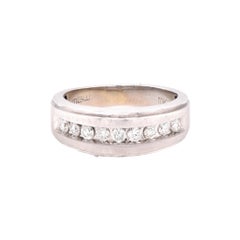 10 Karat White Gold Channel Set Band