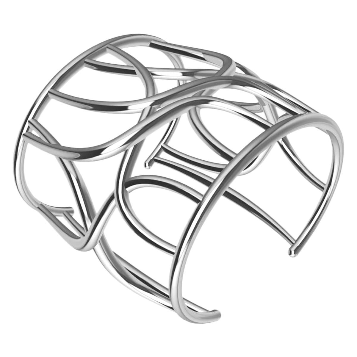 10K White Gold Cuff Bracelet, October the best month to launch the Octopus Cuff. Calling all ocean lovers. So what Summer's over, you can still create your own waves this winter with this bracelet. Organic lines of waves rolling over your wrist .