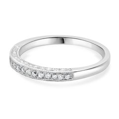10 Karat White Gold Diamond Anniversary Ring