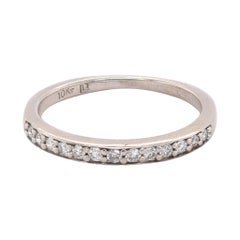 10 Karat White Gold Diamond Band