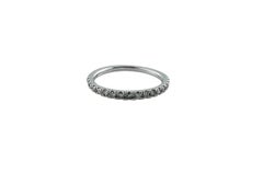 10 Karat White Gold Diamond Band Ring Size 5.5 #16639