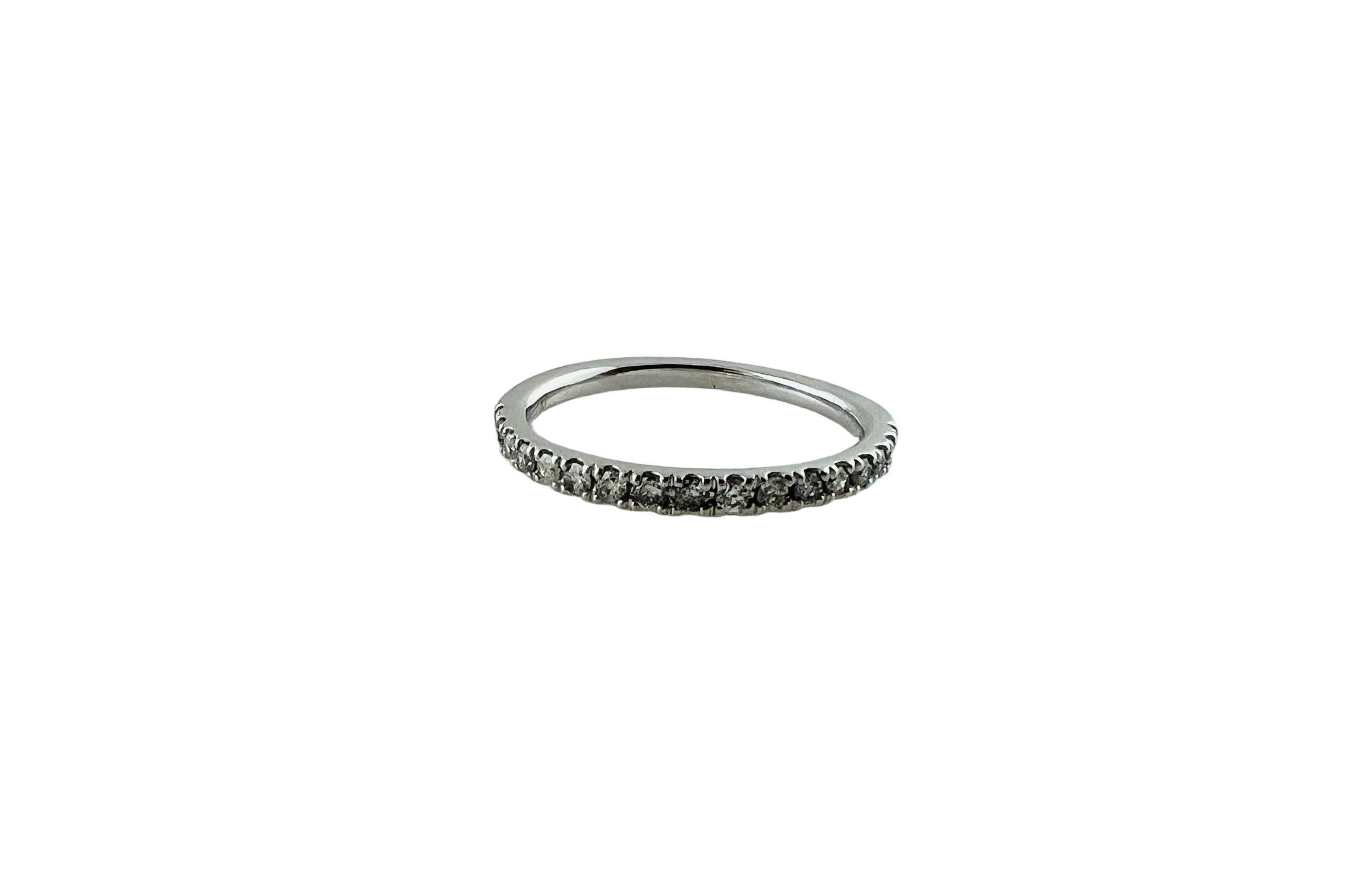 Women's 10 Karat White Gold Diamond Band Ring Size 5.5 #16639 For Sale