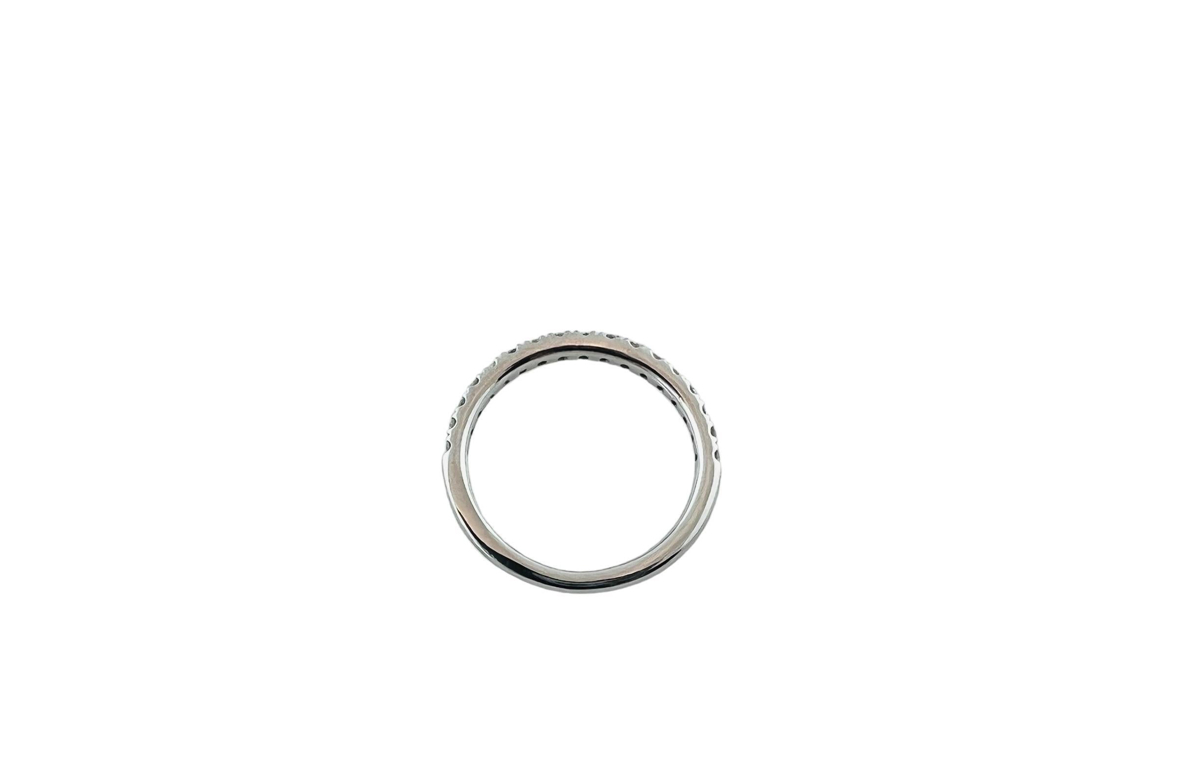 10 Karat White Gold Diamond Band Ring Size 5.5 #16639 For Sale 1