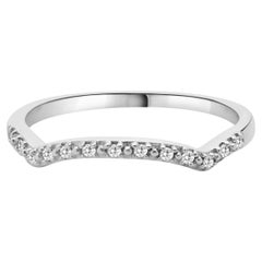 Bracelet contour en or blanc 10 carats et diamants