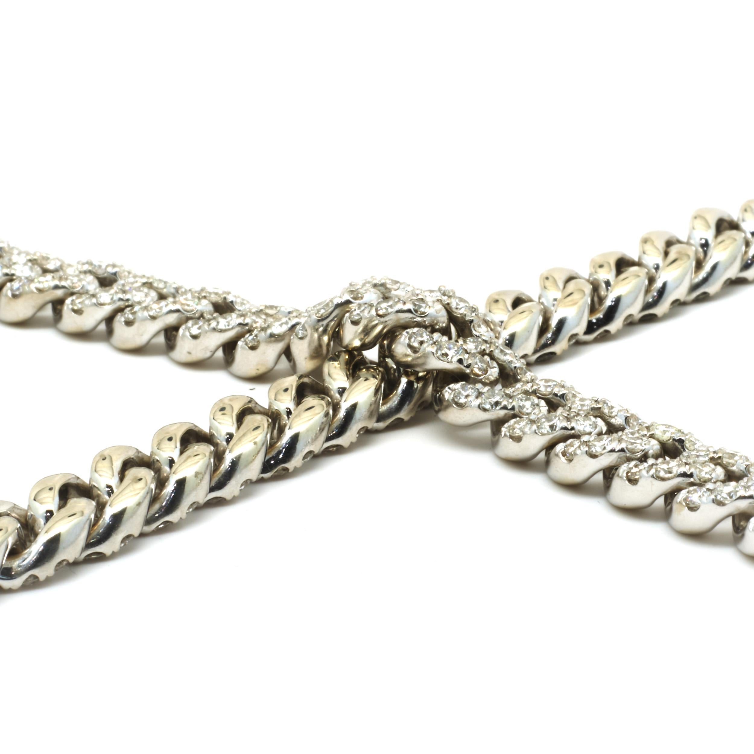 white gold cuban link chain