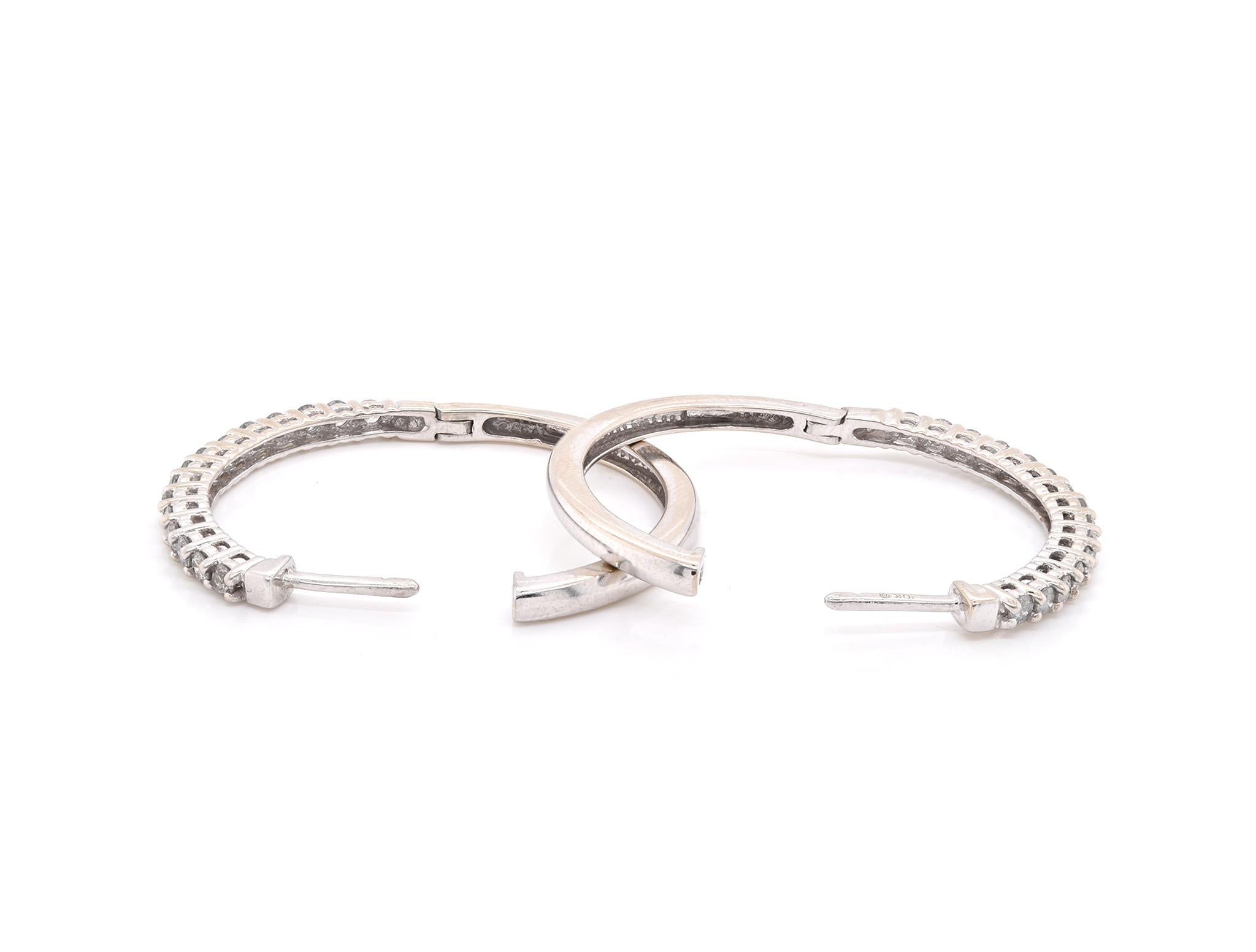 10 karat white gold earrings