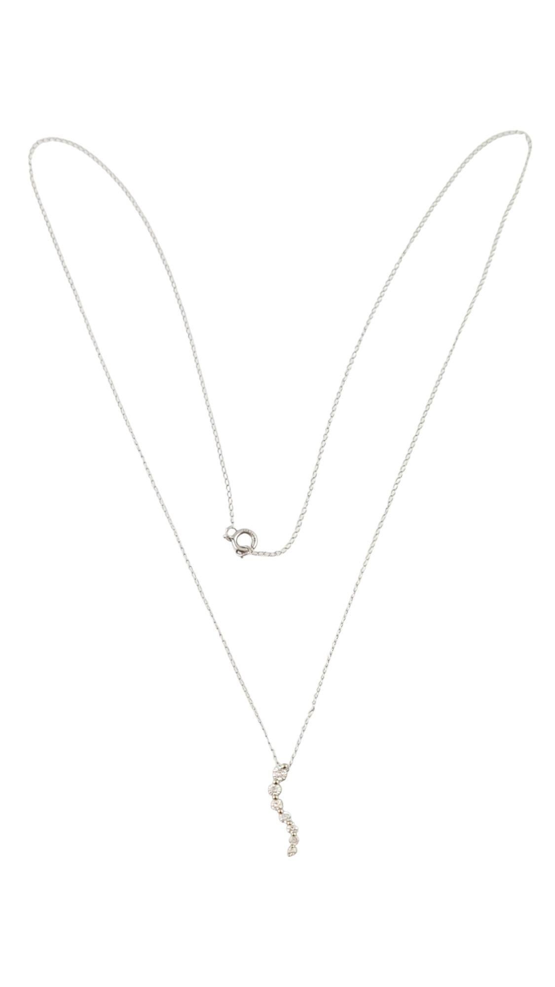Women's 10 Karat White Gold Diamond Pendant Necklace For Sale