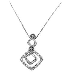 10 Karat White Gold Diamond Pendant Necklace PD1-05525