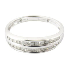 10 Karat White Gold Diamond Wedding Band